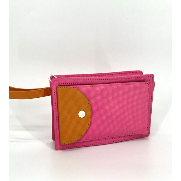 Kate Spade Wristlet Neon Pink Orange Saturday Essentials Bag Y2K Wallet - Picture 1 of 8